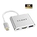 USB-C to HDMI Adapter 4K CLDAY USB Type C to HDMI Multiport AV Converter 3-in-1 with USB 3.0 Port and USB-C Fast Charging Port Compatible MacBook Pro iPad Pro 2018/ Samsung S8/ S9/ S10 Dell and more