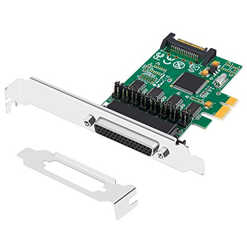 QNINE 4 Port PCIe RS232 Serial Adapter Card with Breakout Cable and Low Profile Backet (IO-PCE384P-PR4S)