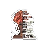 Hand Wooden Customizable Sticker I Am Black Woman History Month 2019 Stickers for Personalize (3 pcs/Pack)