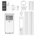 JHS A016-10KR/B1 10,000 BTU Smart Portable Air Conditioner Wi-Fi 3-in-1 Floor AC Unit with 2 Fan Speeds, Remote Control and Digital LED Display, Cover Sq. Ft, 300 Sq.Ft WIFI, White