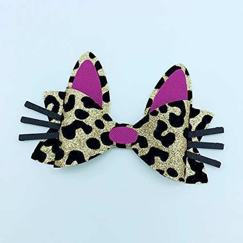 4 Set Cat Bow Tie Cutting Dies for Making Hair Bows, Bunny Ear Bow Die Stencil Cuts for Card Making DIY Bow Craft