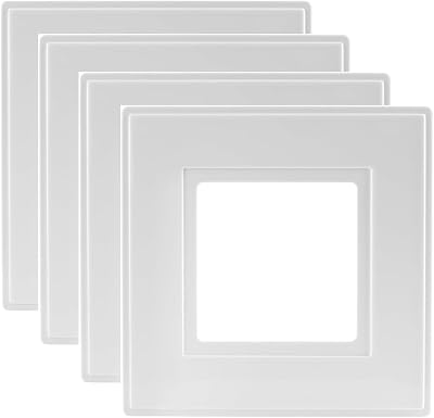 rhinocables Finger Plate Surround for Single Light Switch White Plastic (4)