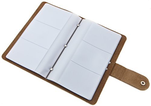 DEEZOMO PU Leather Business Card/Credit Card Organizer Book - 156 Cards - Purple