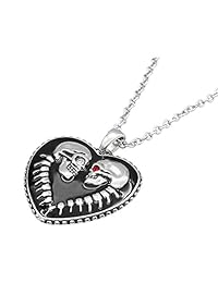 controse Bound para Eternity de calavera collar con colgante en forma de corazón