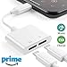 Headphone Adapter for iPhone X Adapter 2 in 1 Earphone Jack Aux Audio Dongle Splitter Cable for iPhone XR/Xs/7/7 Plus/8/8 Plus Accessory Headset Audio & Charger & Call & Sync Support All iOS Systems