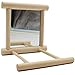 qsbai Bird Stand Platform Toys Mirror Shelf for Birds Parrots climp Playing Swingthumb 4