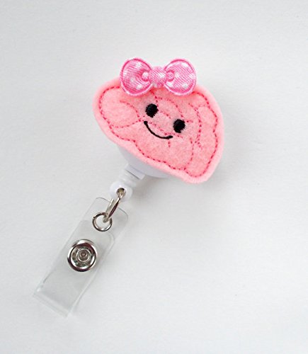 Bobbi The Brain - Name Badge Holder - Neurology Nurse Badge Reel - Health Professions Badge - Medica