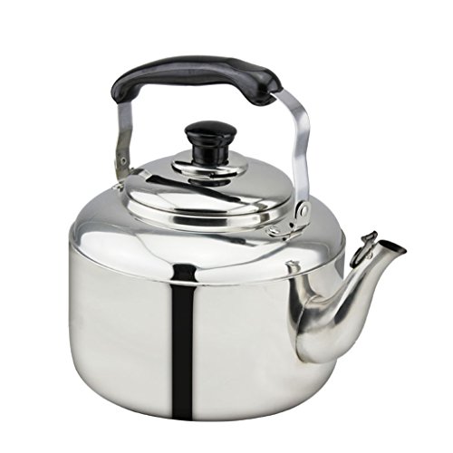 NUBAOGY 4L6L Stainless Steel Kettle Whistle Flat Bottom Gas Cooker Universal Kitchen Utensils (Color : 4L)
