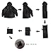Men's Waterproof Hooded Rain Jacket Running Cycling Hiking Gear Windbreaker Lightweight Packable Raincoat