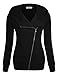 Ninedaily Women Sweatshirt Long Sleeve Oblique Zipper Casual Hoodie Jacket