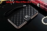 Apple Iphone 7Plus 8Plus (5.5 Inch Screen) New Generic Elegant Luxury 2 Folds Leather Wallet Style Flip Cover Case (BlackCoCo)