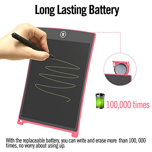 AKAMATE 8.5" LCD Writing Tablet, Electronic Writing Drawing Board Doodle Pad, Reusable and Erasable Digital Drawing Tablet with Stylus for Kids & Adults 2PCS (8.5"+4.4") - Thumbnail 3