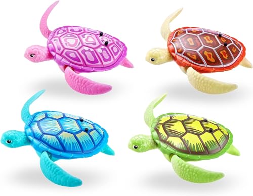 Zuru Robo Alive Turtle - Zuru Robo Alive Set Bundle Includes a Robotic Turtle and a Finding Dory Stickers | Robotic Fish Bath Toy (Color May Vary)