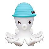 Mombella Octopus Food Grade Soft Silicone Teething Toy, Blue