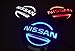 5D Led Tail Light Whith Original Emblem Sticker for NISSAN (White)