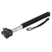 Selfie Stick Monopod with Bluetooth Remote, iOS and Android compatible - With luxury pouch - Color: Black