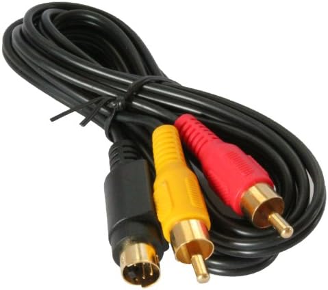 S-Video Male to 2 RCA Male Y-Cable Gold Plated 6 Ft