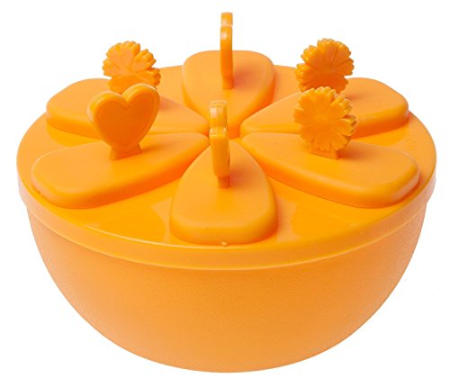 Ozera-Cute-Popsicle-Molds-Ice-Pop-Molds-with-Bowl-Kids-Size-Set-of-6-Yellow