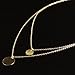 TONSEE Infinity Charm Simple Double Layers Chain Sequins Pendant Necklace