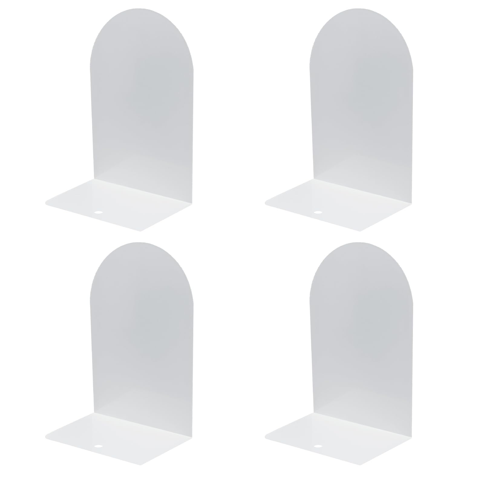 Photo 1 of MerryNine Metal Book Ends, 4 Pack White Bookends for Shelves, Book Holder for Heavy Books, Book End for Kids Books, Decoration Bookend for Home Office