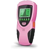 Lizusidtsy 5-in-1 Wall Multi Function Scanner Wall Wood Current Detector Center Finding Digital Stud Finder Sensor, Pink