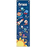 Growth Chart for Kids, Boy or Girl Height Ruler Personalized, Nursery Toddler Bedroom Playroom DÃ©cor, Outer Space