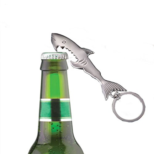 MANSHU Creative Keychain, Shark Style Metal Bottle Opener Keychain Accessories,Beer Keychain Opener Key Ring Chains. - Thumbnail 2