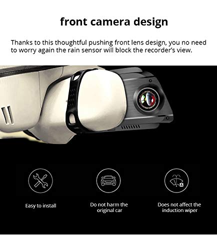 Mirror Dash cam,TekBow Backup Camera 10" Streaming Media Touch Screen 1080P Rearview Front Rear Dual Lens Waterproof Reversing Camera