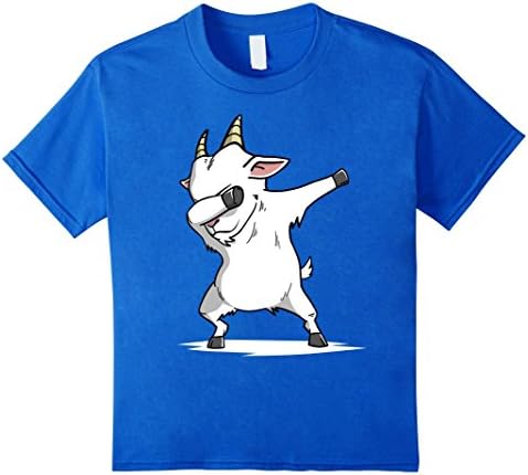 Kids Funny Dabbing Goat Pet T-Shirt Dab Dance Gift Shirt 12 Royal Blue