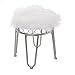 Silverwood Hannah Vanity Stool with Hairpin Legs, White