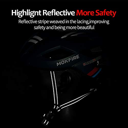 MOKFIRE Bike Helmet Mountain Bicycle Helmets with Safety LED Back Light Detachable Magnetic Goggles Road Cycling Helmets… - Image 8