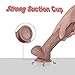 SHEQU Thrusting Dildo Vibrator Sex Toy for Women Realistic Vibrating Dildo Thruster, Suction Cup Hand-Free Dildo for Mens Anal Prostate Play 3Thrusts 5 Vibrations Throat Trainer 8.8inch