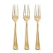 Party Bargains Disposable Plastic Gold Cutlery Set | Durable & Elegant Stylish Polished Gold Cutlery | 80 Forks, 40 Knives, 40 Spoons, Party of 40