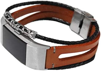 Fitbit Charge 2 Watch Band Sansee Replacement Leather Wrist Bracelet Band Strap Bracelet for Fitbit Charge 2