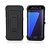 Galaxy S7 Edge Case, ToughBox® [Armor Series] [Shock Proof] [Black] for Samsung Galaxy S7 Edge Case [Built in Screen Protector] [with Holster & Belt Clip] [Fits OtterBox Defender Series Belt Clip]