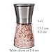 Mr Wellbeing Handheld Salt Shaker and Pepper Mill Grinder Set with Adjustable Coarseness Ceramic Rotop and Slim Brushed Stainless Steel and Glass Body