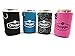Beer Can Chuggie With Two Pockets - Holds Cigarette And Lighter, Phone, Keys, 3mm Neoprene (Assorted, 4 Pack)