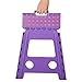 KARMAS PRODUCT Super Strong Folding Step Stool 15 Inch Portable Carrying Handle for Adults and Kids.Great for Kitchen Garden Purple