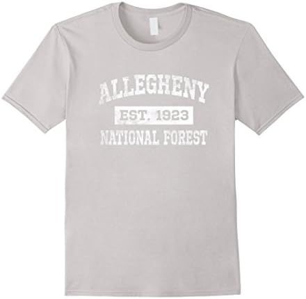 Men's Allegheny National Forest T Shirt Est. 1923 Distressed 2XL Silver