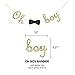 baby boy shower decorations, My little man baby shower decorations, baby brewing baby shower, black white and gold baby decor, Set Includes: Triangle Banner, Oh boy Balloons, Tassels, Latex Balloons