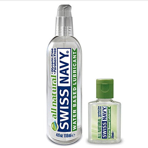 SWISS NAVY Premium All-Natural Water Based Lubricant (4oz) PLUS FREE 20ml Bottle
