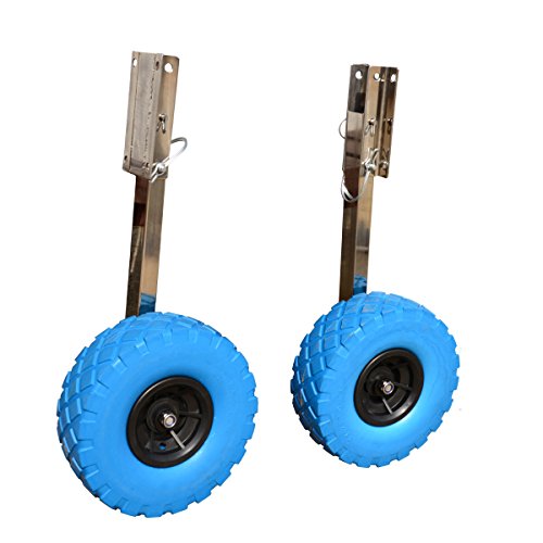 BRIS Stainless Steel Boat Transom Launching Wheel Dolly for Inflatable
