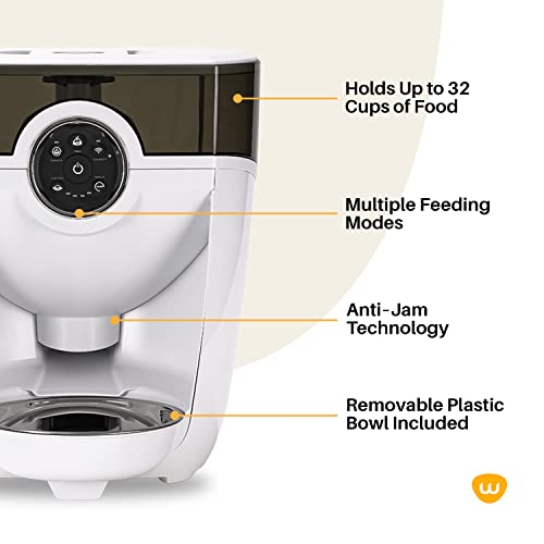FeederRobot by Whisker (White with Smoke Hopper); Includes Backup