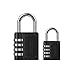 2 Pack Combination Lock 4 Digit Padlock for School, Gym & Sports Locker,Luggage Suitcase Baggage Locks,Filing Cabinets,Fence,Toolbox,Case(Black),Set Your Own Combination