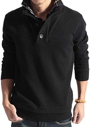 セーター メンズ ニット チェック襟 初売り おしゃれ 無地 通学 秋冬 通勤