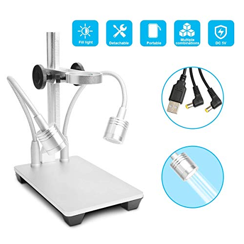 Aluminum Alloy Stand for USB Digital Microscope Camera, Bysameyee Universal Adjustable Microscope Metal Stand Base Support Holder Bracket for Max 1.4 Inch in Diameter LCD Screen Microscope Endoscope