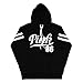 Women's Chic Drawstring Loose Striped Long Sleeve Pink Hoodies Sweatshirt