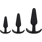 Doc Johnson Mood - Naughty 1 Trainer Set - Small, Medium, Large - Silicone Butt Plugs with Tapered Base for Comfort Between T