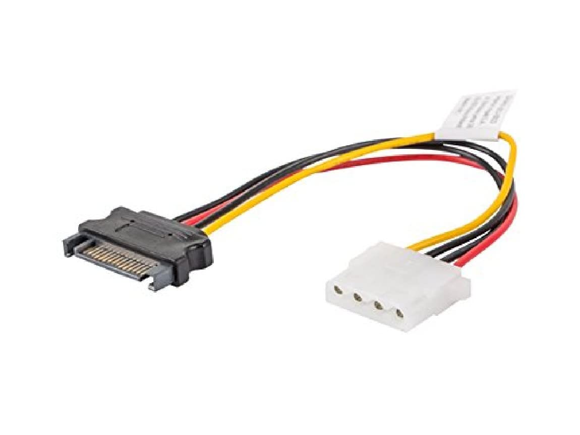 lanberg ca SAHD 10cu 0015 "SATA 15-Pin to Molex (4-Pin) Connector 15 cm Multi-Coloured