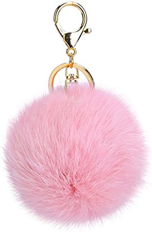 Catnew Furry Ball Keychain Bag Key Accessories Rabbit Fur Key Ring